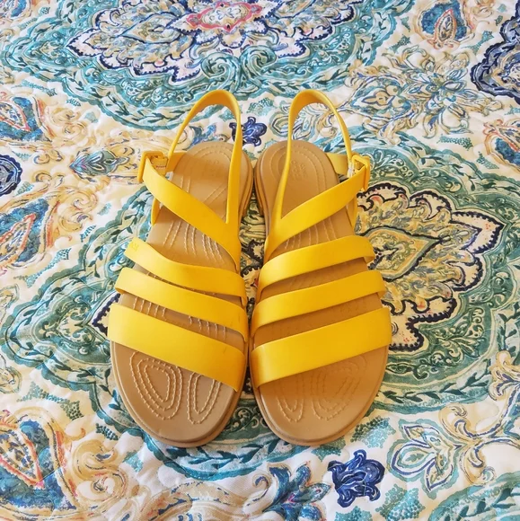 Bright Yellow Crocs Sandals - Picture 1 of 6